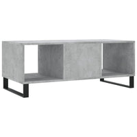 Tavolino Salotto Grigio Cemento 102x50x40 cm Legno Multistrato 829328