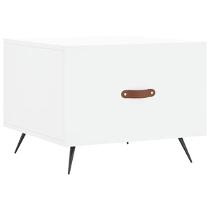 Tavolino da Salotto Bianco 50x50x40 cm in Legno Multistrato 829332