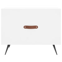 Tavolino da Salotto Bianco 50x50x40 cm in Legno Multistrato 829332