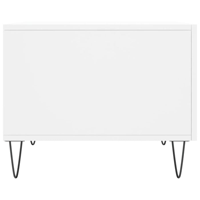 Tavolino da Salotto Bianco 50x50x40 cm in Legno Multistrato 829380