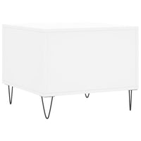 Tavolino da Salotto Bianco 50x50x40 cm in Legno Multistrato 829380