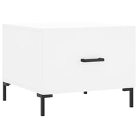 Tavolino da Salotto Bianco 50x50x40 cm in Legno Multistrato 829396