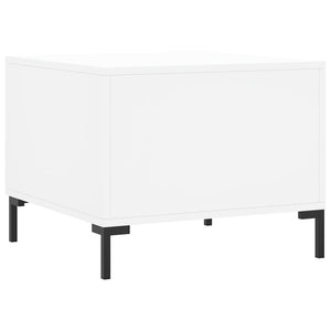 Tavolino da Salotto Bianco 50x50x40 cm in Legno Multistrato 829396