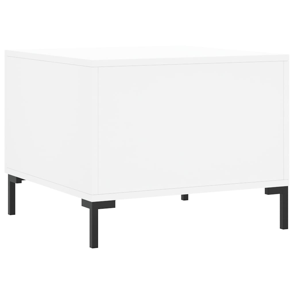 Tavolino da Salotto Bianco 50x50x40 cm in Legno Multistrato 829396