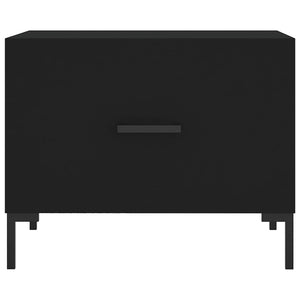 Tavolino da Salotto Nero 50x50x40 cm in Legno Multistrato 829398