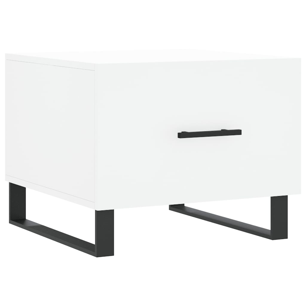 Tavolino da Salotto Bianco 50x50x40 cm in Legno Multistratocod mxl 79936