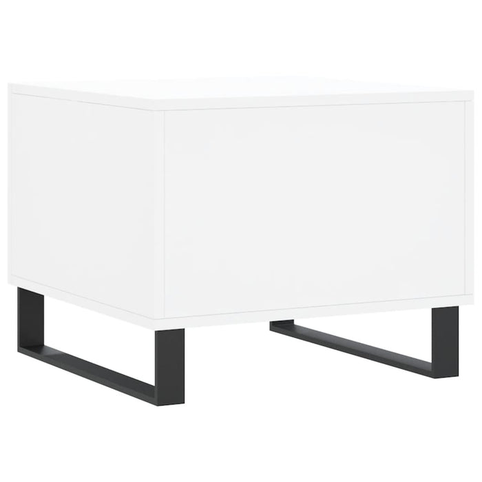 Tavolino da Salotto Bianco 50x50x40 cm in Legno Multistrato 829444