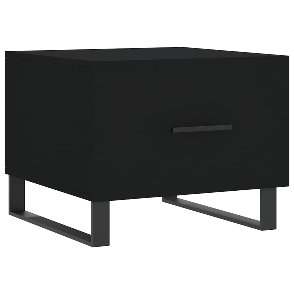 Tavolino da Salotto Nero 50x50x40 cm in Legno Multistrato 829446