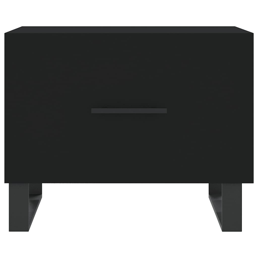 Tavolino da Salotto Nero 50x50x40 cm in Legno Multistrato 829446