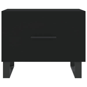 Tavolino da Salotto Nero 50x50x40 cm in Legno Multistrato 829446