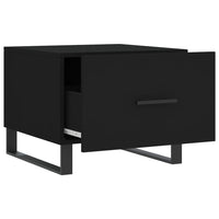 Tavolino da Salotto Nero 50x50x40 cm in Legno Multistrato 829446