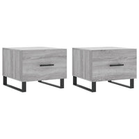 Tavolini Salotto 2pz Grigio Sonoma 50x50x40cm Legno Multistrato 829457