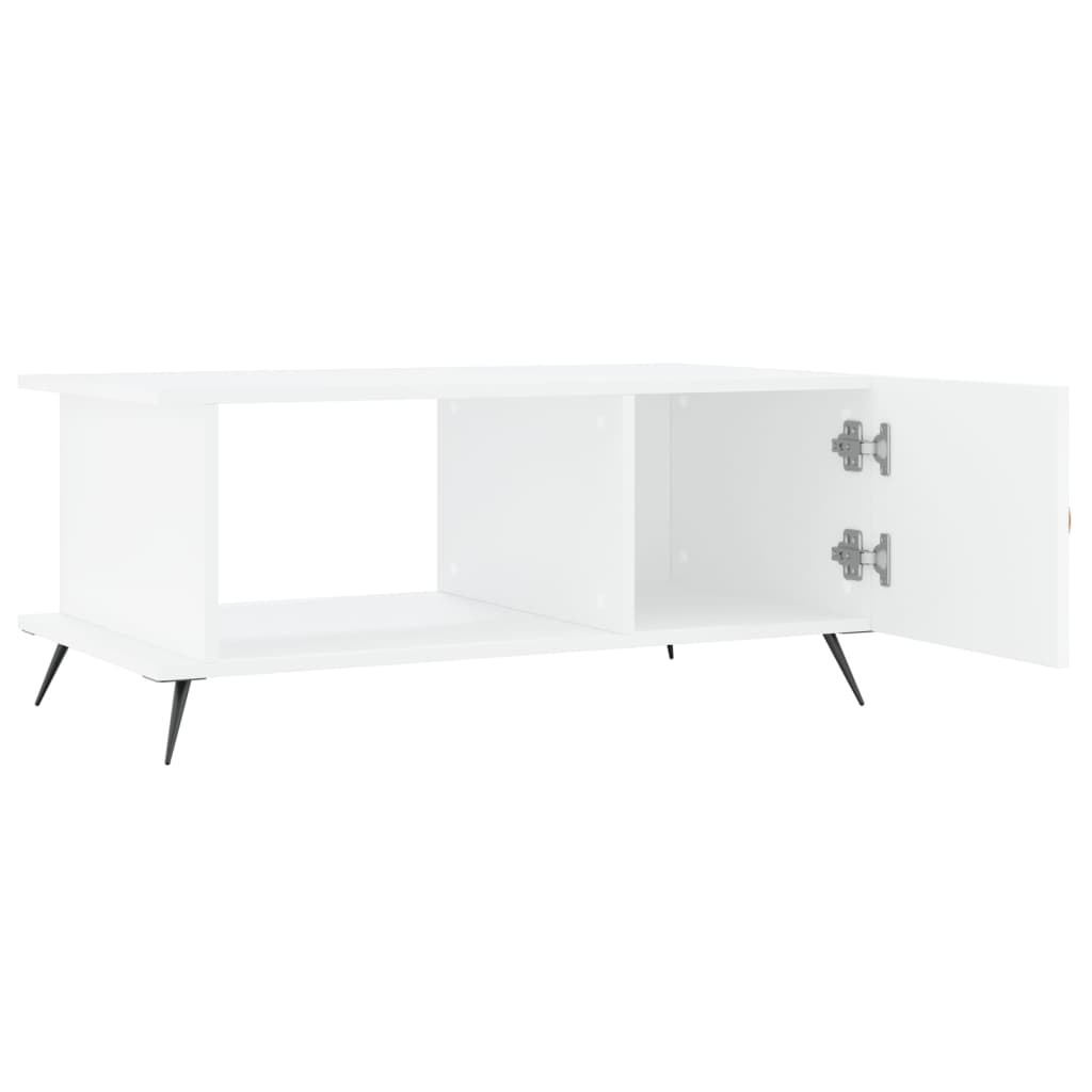 Tavolino da Salotto Bianco 90x50x40 cm in Legno Multistrato 829460