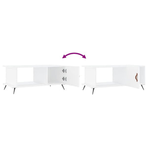 Tavolino da Salotto Bianco 90x50x40 cm in Legno Multistrato 829460