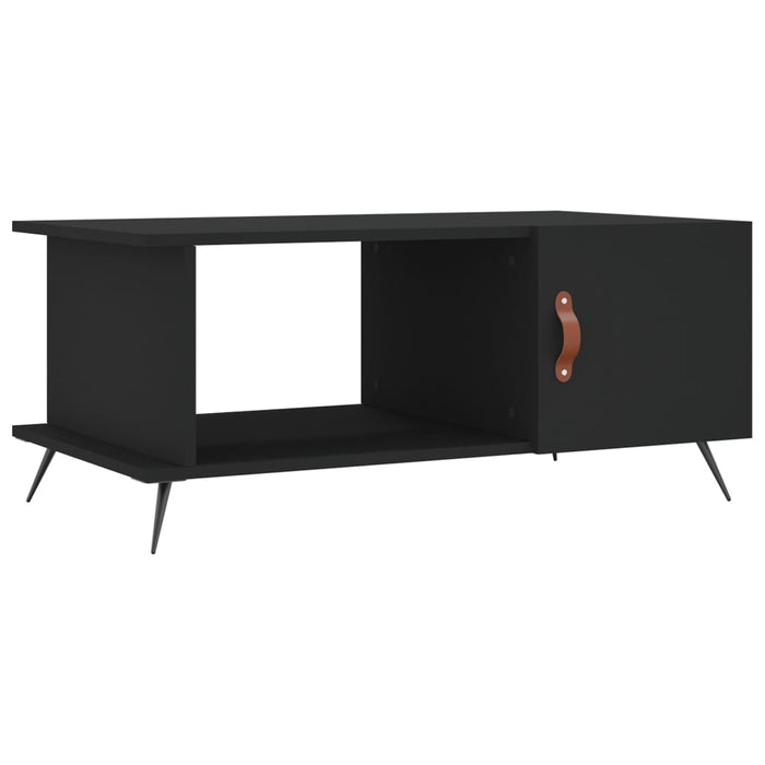 Tavolino da Salotto Nero 90x50x40 cm in Legno Multistrato 829461