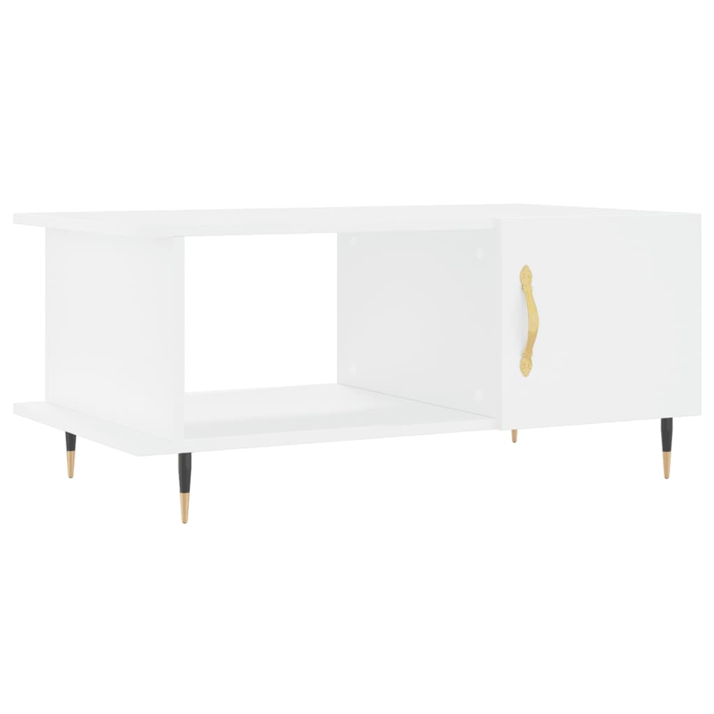 Tavolino da Salotto Bianco 90x50x40 cm in Legno Multistratocod mxl 127558