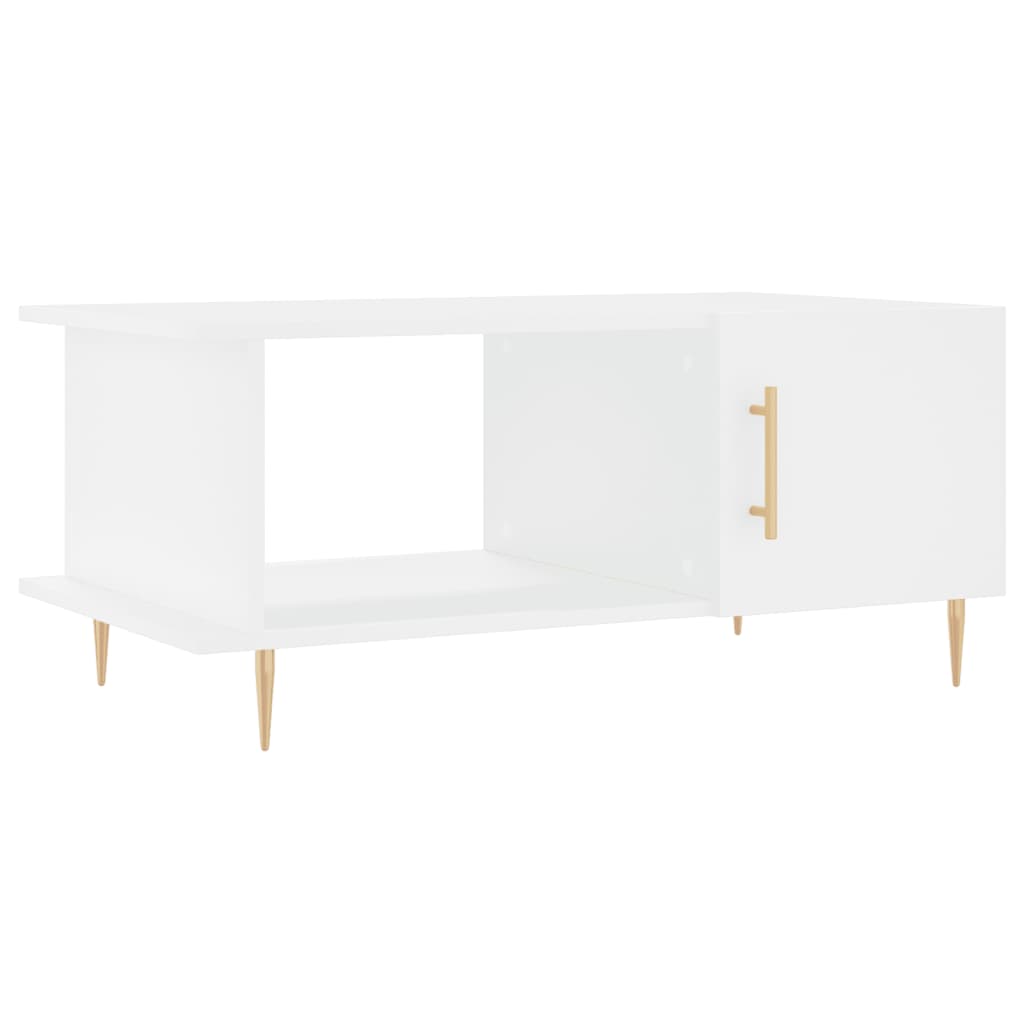 Tavolino da Salotto Bianco 90x50x40 cm in Legno Multistrato 829476