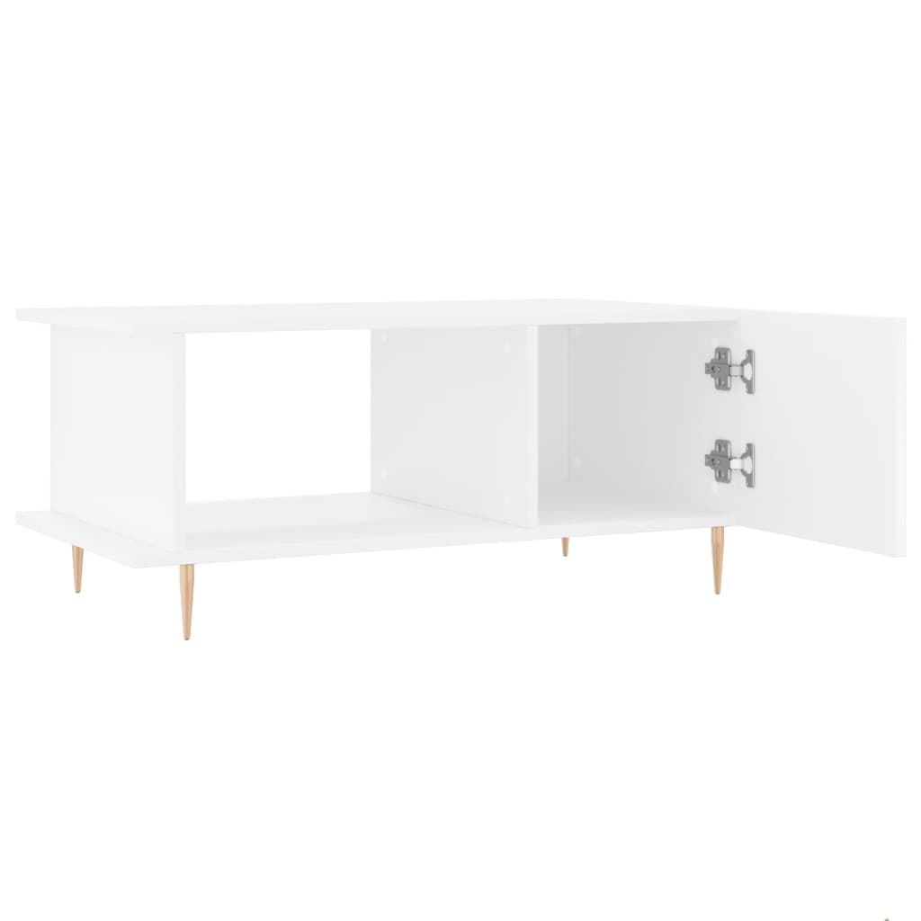 Tavolino da Salotto Bianco 90x50x40 cm in Legno Multistrato 829476