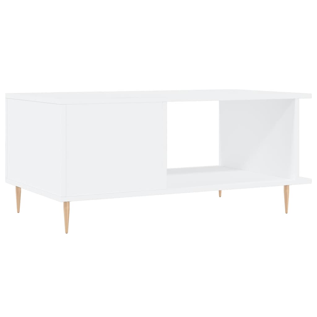 Tavolino da Salotto Bianco 90x50x40 cm in Legno Multistrato 829476