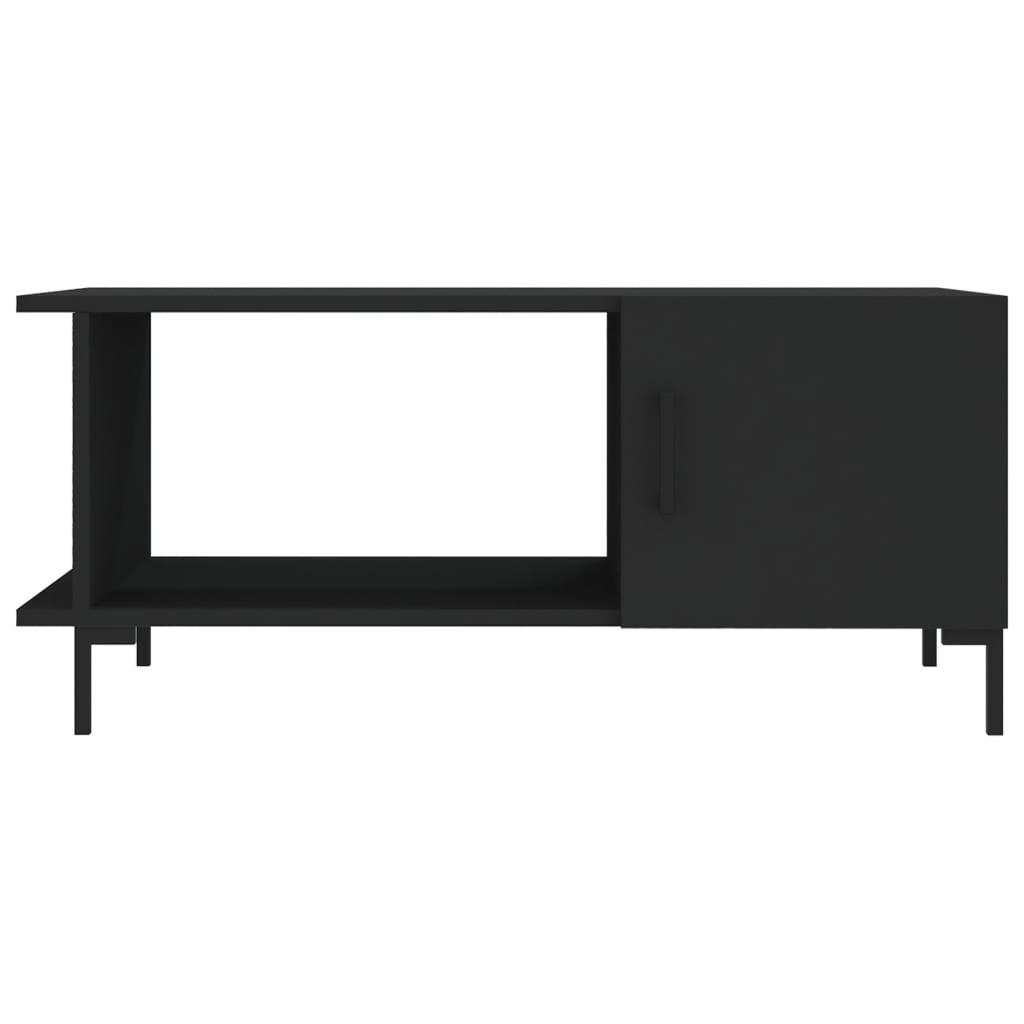 Tavolino da Salotto Nero 90x50x40 cm in Legno Multistrato 829493