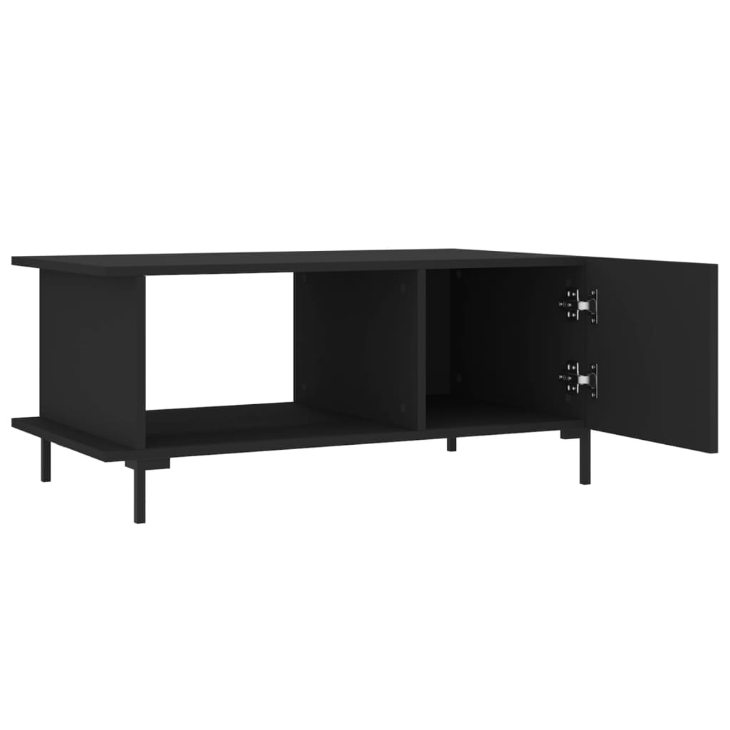 Tavolino da Salotto Nero 90x50x40 cm in Legno Multistrato 829493