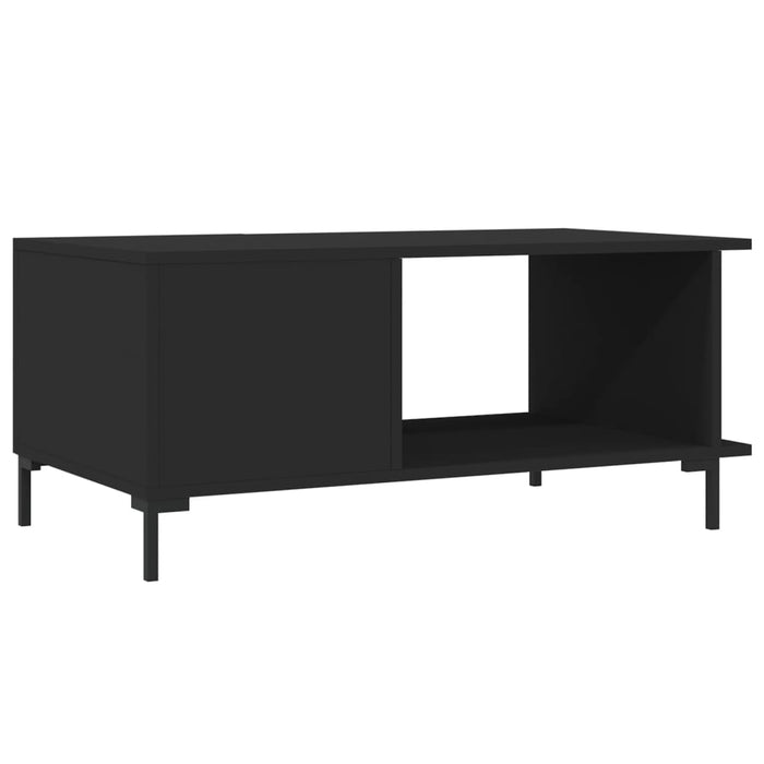 Tavolino da Salotto Nero 90x50x40 cm in Legno Multistrato 829493