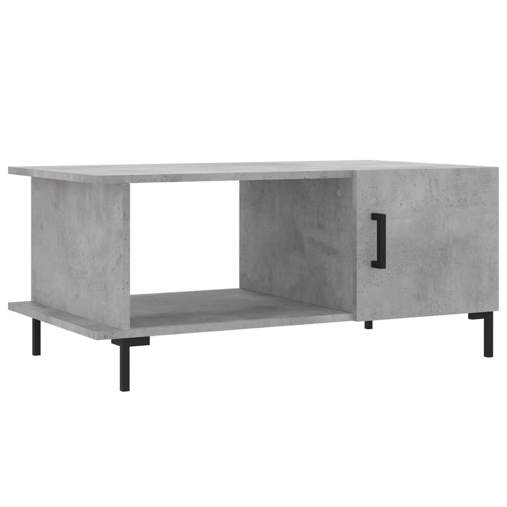 Tavolino da Salotto Grigio Cemento 90x50x40cm Legno Multistrato 829496