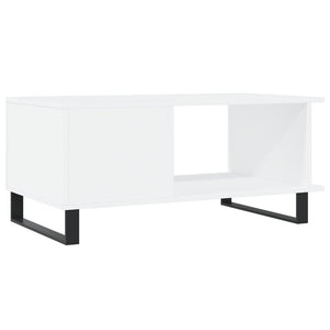 Tavolino da Salotto Bianco 90x50x40 cm in Legno Multistrato 829508