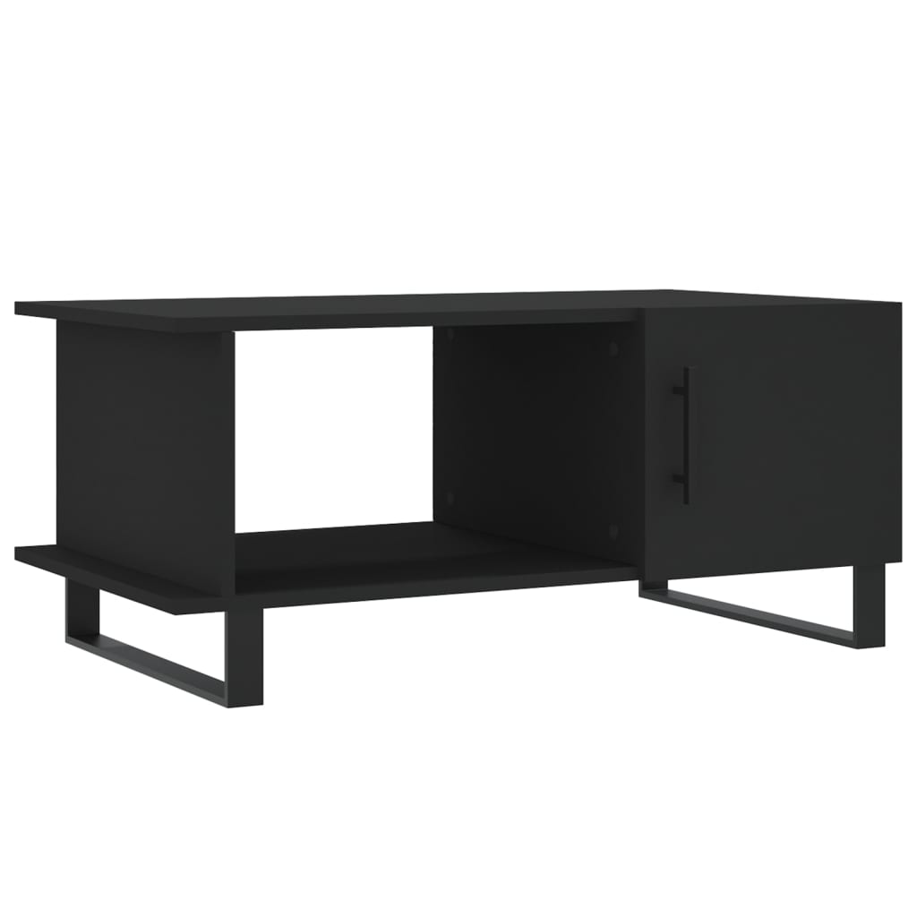 Tavolino da Salotto Nero 90x50x40 cm in Legno Multistrato 829509