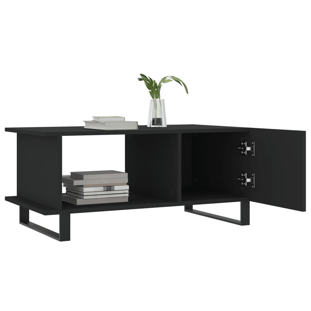 Tavolino da Salotto Nero 90x50x40 cm in Legno Multistrato 829509