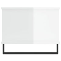 Tavolino da Salotto Bianco Lucido 90x50x40 cm Legno Multistrato 829510