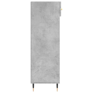 Scarpiera Grigio Cemento 60x35x105 cm in Legno Multistrato 829592