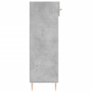 Scarpiera Grigio Cemento 60x35x105 cm in Legno Multistrato 829600