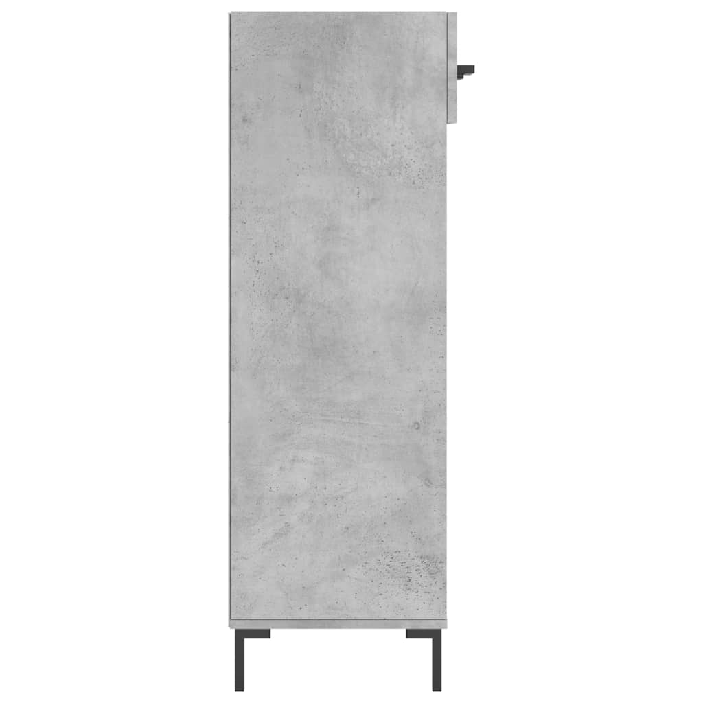 Scarpiera Grigio Cemento 60x35x105 cm in Legno Multistrato 829616