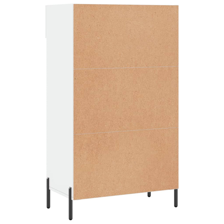 Scarpiera Bianco Lucido 60x35x105 cm in Legno Multistrato 829622