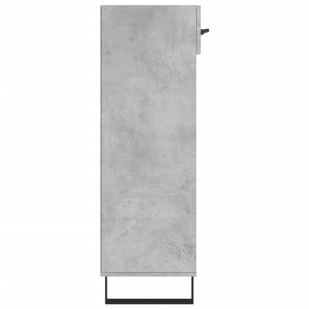 Scarpiera Grigio Cemento 60x35x105 cm in Legno Multistrato 829640