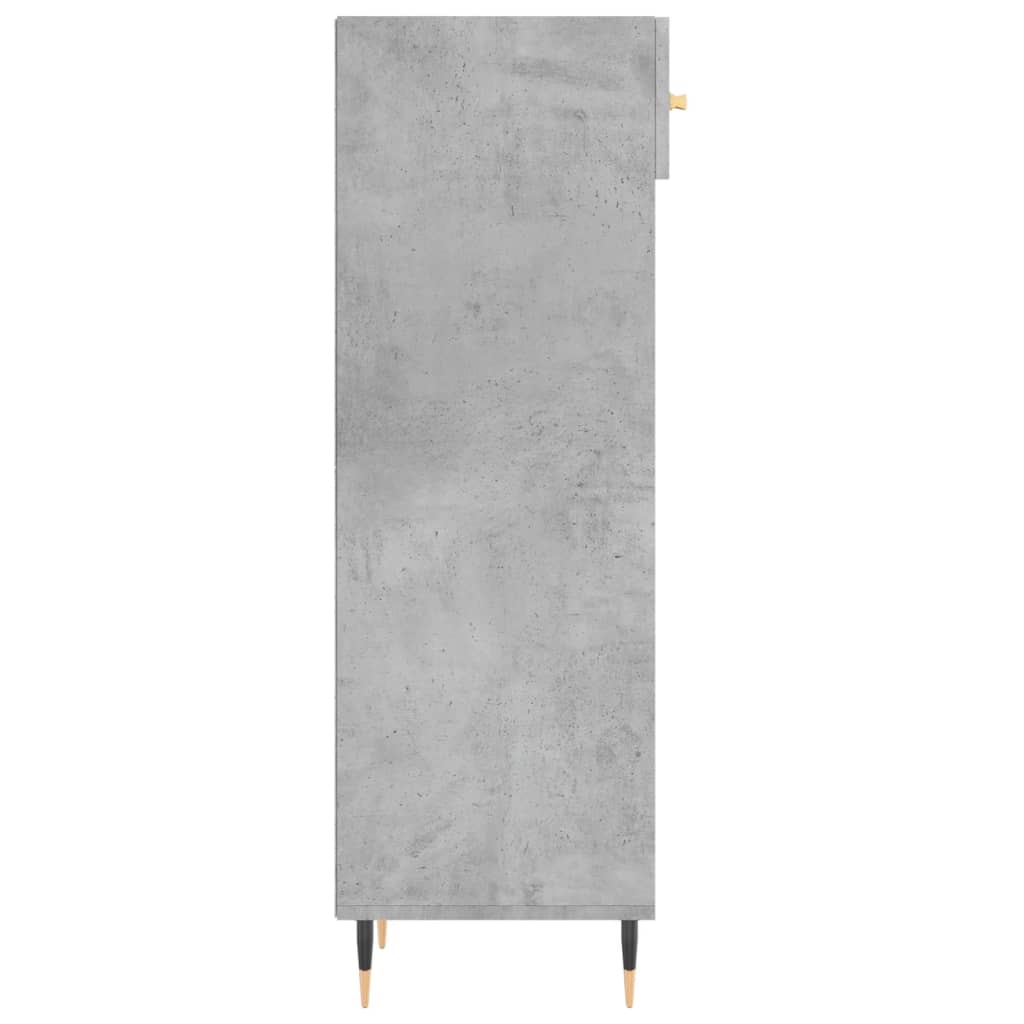 Scarpiera Grigio Cemento 30x35x105 cm in Legno Multistrato 829656