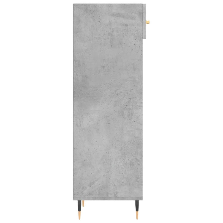 Scarpiera Grigio Cemento 30x35x105 cm in Legno Multistrato 829656