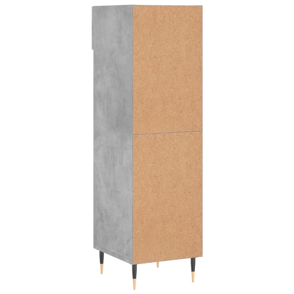 Scarpiera Grigio Cemento 30x35x105 cm in Legno Multistrato 829656