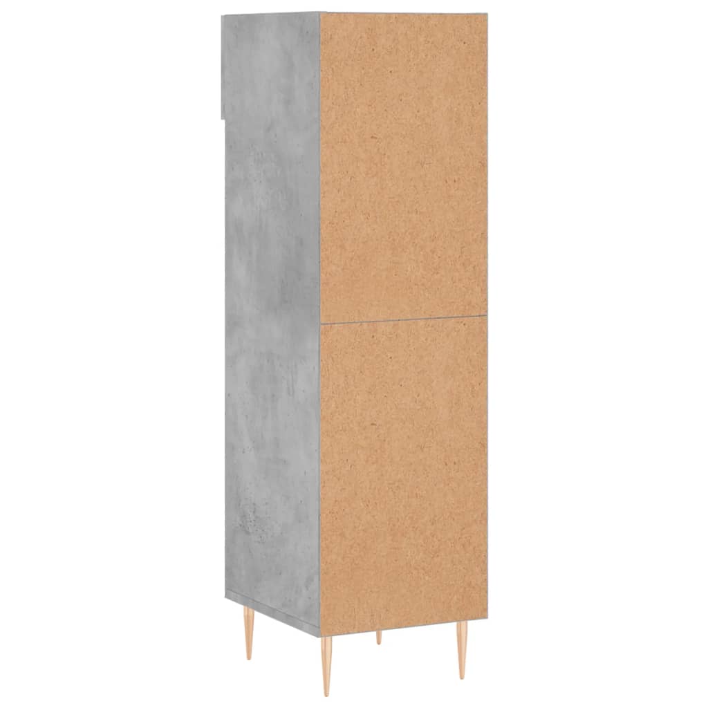 Scarpiera Grigio Cemento 30x35x105 cm in Legno Multistrato 829664