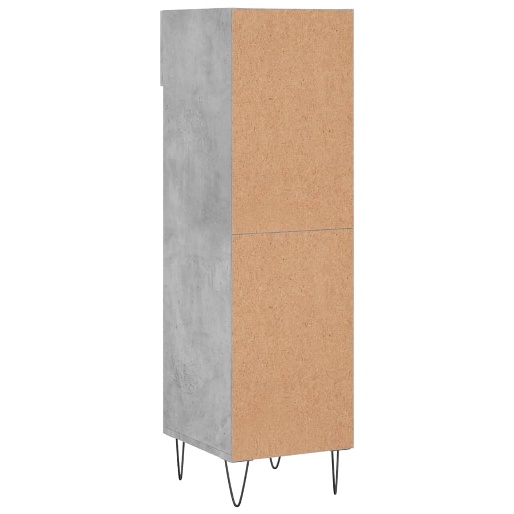 Scarpiera Grigio Cemento 30x35x105 cm in Legno Multistrato 829672