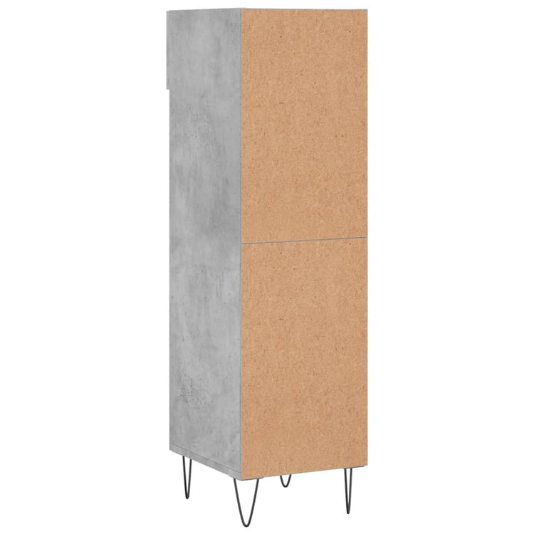 Scarpiera Grigio Cemento 30x35x105 cm in Legno Multistrato 829672