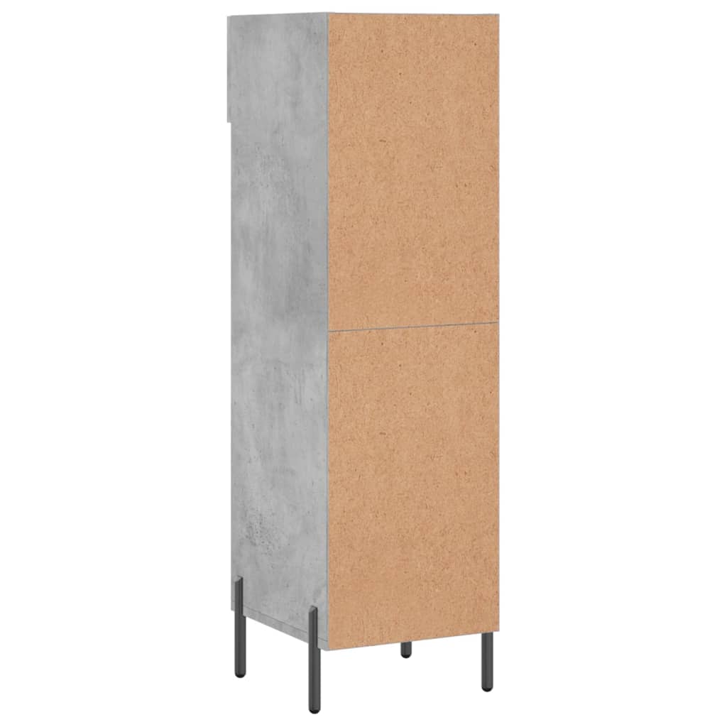 Scarpiera Grigio Cemento 30x35x105 cm in Legno Multistrato 829688