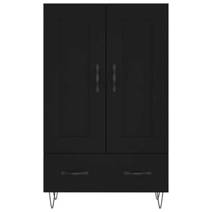 Credenza Nera 69,5x31x115 cm in Legno Multistrato 830317