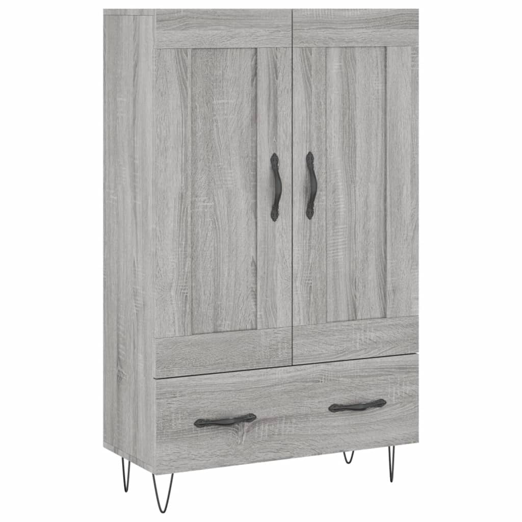 Credenza Grigio Sonoma 69,5x31x115 cm in Legno Multistrato 830322