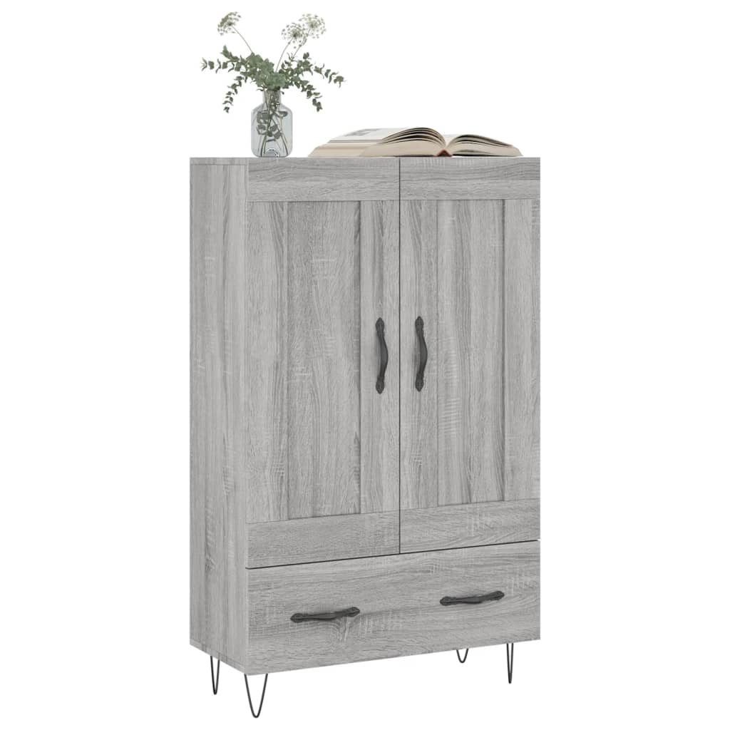 Credenza Grigio Sonoma 69,5x31x115 cm in Legno Multistrato 830322