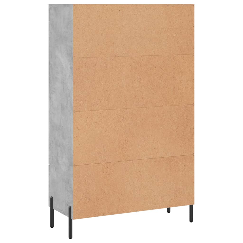 Credenza Grigio Cemento 69,5x31x115 cm in Legno Multistrato 830336