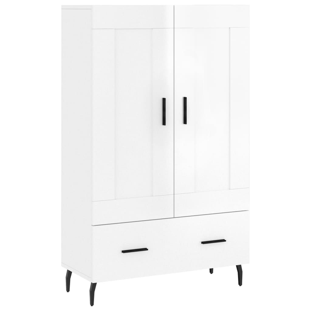 Credenza Bianco Lucido 69,5x31x115 cm in Legno Multistratocod mxl 103975