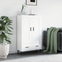 Credenza Bianco Lucido 69,5x31x115 cm in Legno Multistratocod mxl 103975