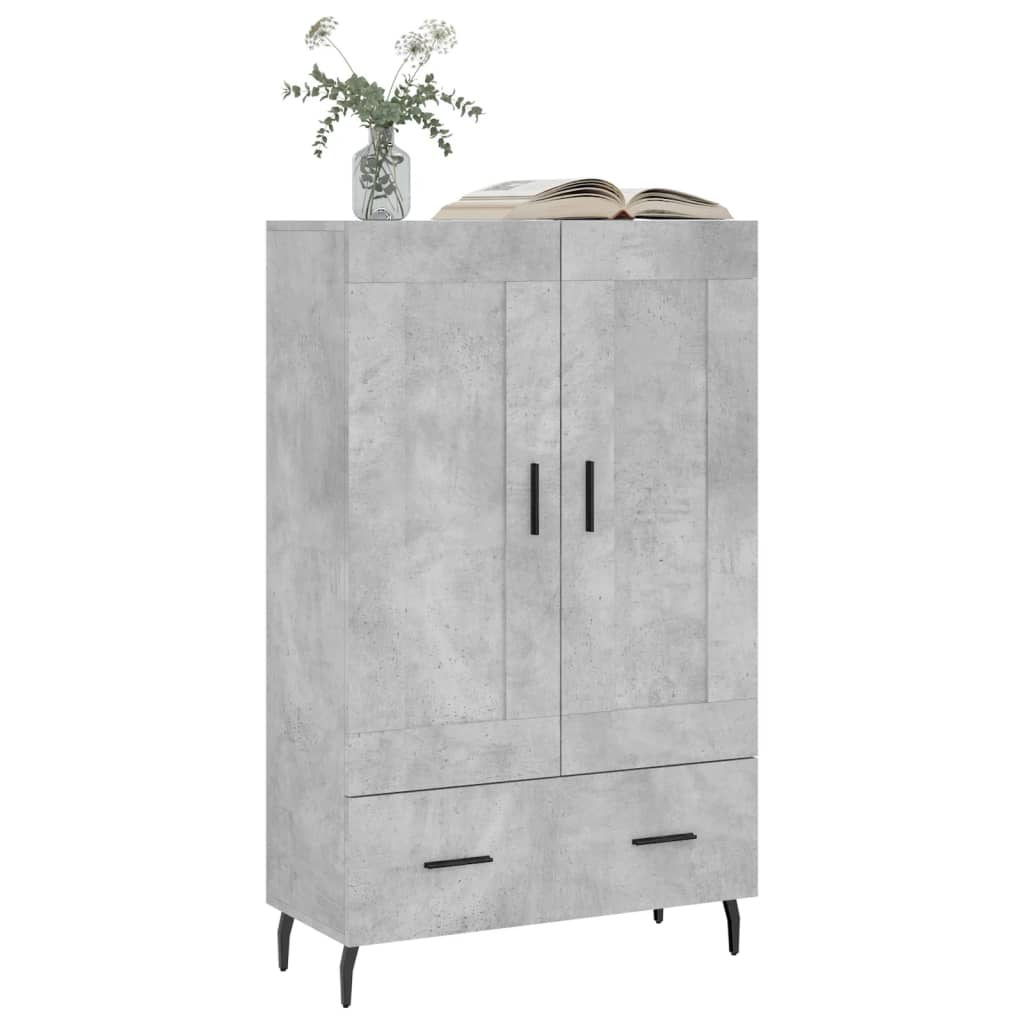 Credenza Grigio Cemento 69,5x31x115 cm in Legno Multistrato 830344